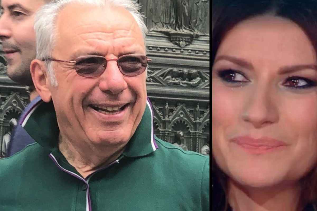 Ettore Pausini e nel riquadro più piccolo la nipote Laura