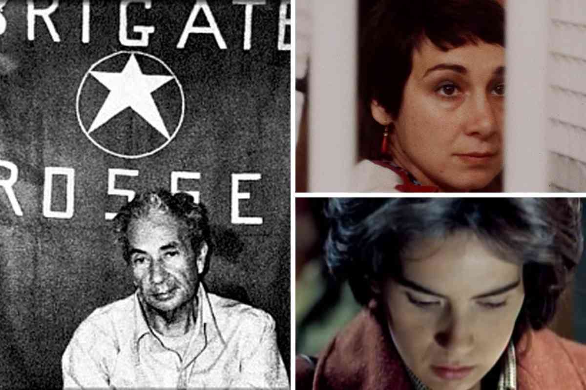 In senso orario Anna Laura Braghetti, Maya Sansa e nel riquadro grande Aldo Moro